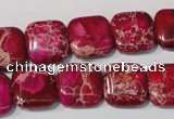 CDE794 15.5 inches 14*14mm square dyed sea sediment jasper beads