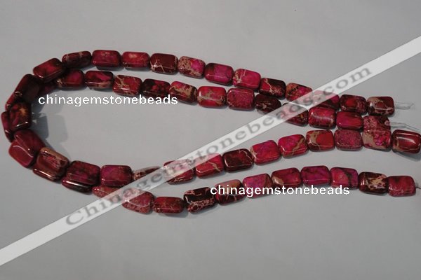 CDE796 15.5 inches 10*14mm rectangle dyed sea sediment jasper beads