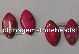 CDE797 Top-drilled 10*18mm marquise dyed sea sediment jasper beads