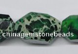 CDE80 15.5 inches 20*30mm faceted nuggets dyed sea sediment jasper beads