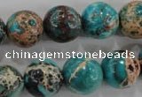 CDE806 15.5 inches 14mm round dyed sea sediment jasper beads wholesale