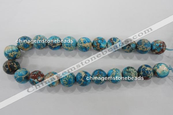 CDE808 15.5 inches 18mm round dyed sea sediment jasper beads wholesale