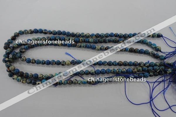 CDE811 15.5 inches 6mm round dyed sea sediment jasper beads wholesale