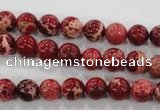 CDE821 15.5 inches 6mm round dyed sea sediment jasper beads wholesale