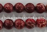 CDE824 15.5 inches 12mm round dyed sea sediment jasper beads wholesale