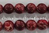 CDE825 15.5 inches 14mm round dyed sea sediment jasper beads wholesale