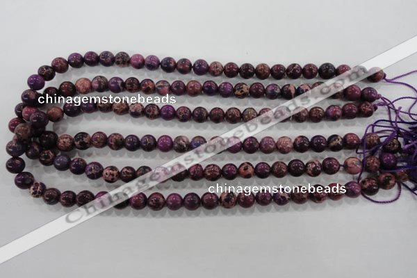 CDE832 15.5 inches 8mm round dyed sea sediment jasper beads wholesale