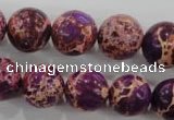 CDE835 15.5 inches 14mm round dyed sea sediment jasper beads wholesale