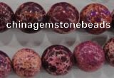 CDE836 15.5 inches 15mm round dyed sea sediment jasper beads wholesale