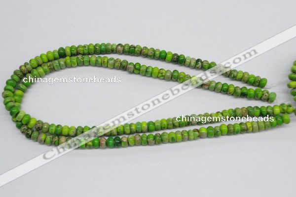 CDE87 15.5 inches 5*8mm rondelle dyed sea sediment jasper beads