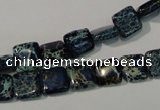 CDE901 15.5 inches 8*8mm square dyed sea sediment jasper beads