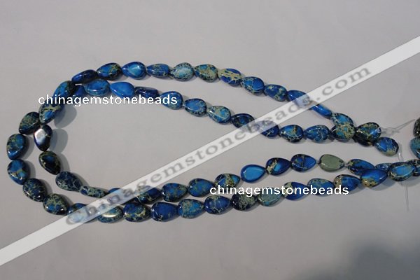 CDE915 15.5 inches 9*13mm oval dyed sea sediment jasper beads