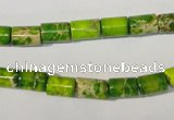 CDE919 15.5 inches 6*8mm tube dyed sea sediment jasper beads