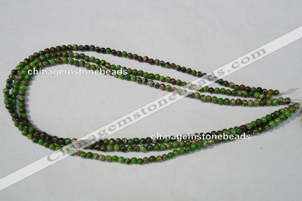 CDE920 15.5 inches 4mm round dyed sea sediment jasper beads