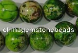 CDE923 15.5 inches 16mm round dyed sea sediment jasper beads