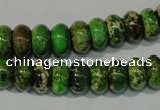 CDE927 15.5 inches 6*10mm rondelle dyed sea sediment jasper beads