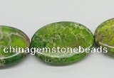 CDE94 15.5 inches 22*30mm oval dyed sea sediment jasper beads