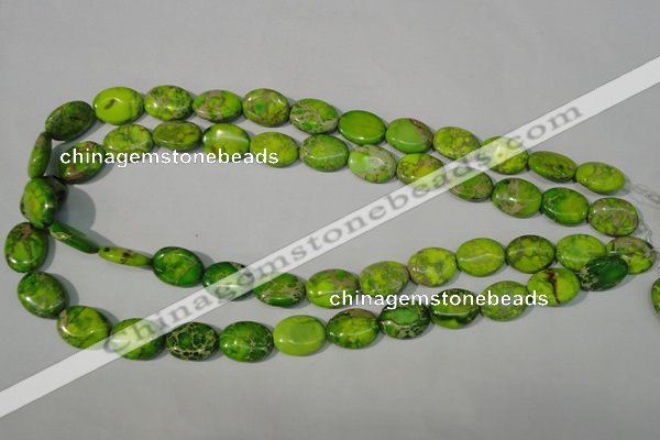 CDE940 15.5 inches 12*16mm oval dyed sea sediment jasper beads