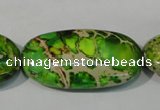 CDE942 15.5 inches 30*40mm oval dyed sea sediment jasper beads