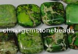 CDE946 15.5 inches 18*18mm square dyed sea sediment jasper beads