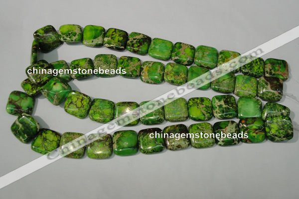 CDE946 15.5 inches 18*18mm square dyed sea sediment jasper beads