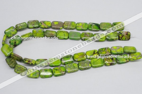 CDE95 15.5 inches 13*18mm rectangle dyed sea sediment jasper beads