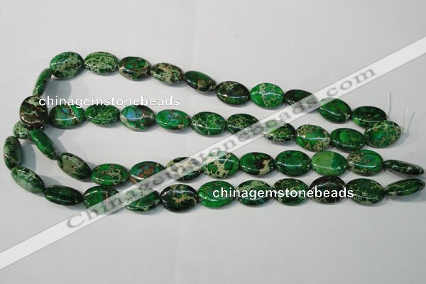 CDE972 15.5 inches 13*18mm oval dyed sea sediment jasper beads