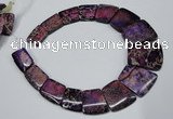 CDE991 Top drilled 18*25mm - 27*35mm trapezoid sea sediment jasper beads