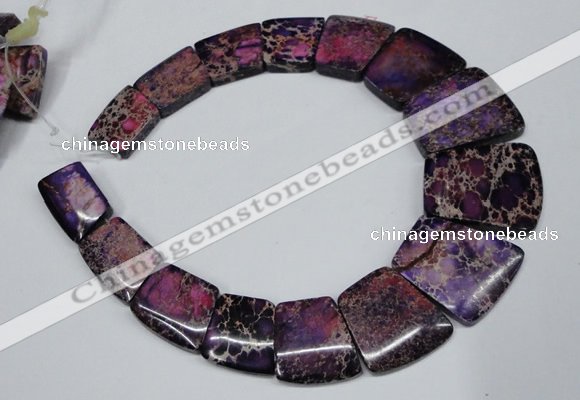 CDE991 Top drilled 18*25mm - 27*35mm trapezoid sea sediment jasper beads