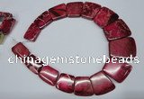 CDE992 Top drilled 18*25mm - 27*35mm trapezoid sea sediment jasper beads