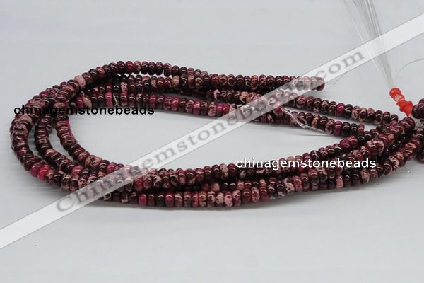 CDI06 16 inches 4*8mm rondelle dyed imperial jasper beads wholesale