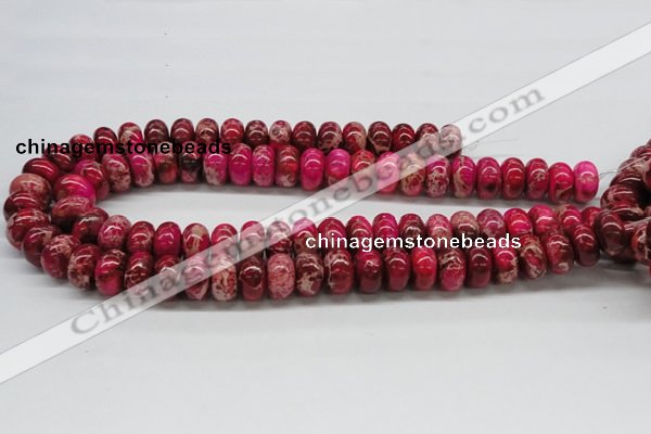 CDI08 16 inches 10*16mm rondelle dyed imperial jasper beads wholesale