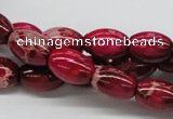 CDI09 16 inches 10*14mm rice dyed imperial jasper beads wholesale