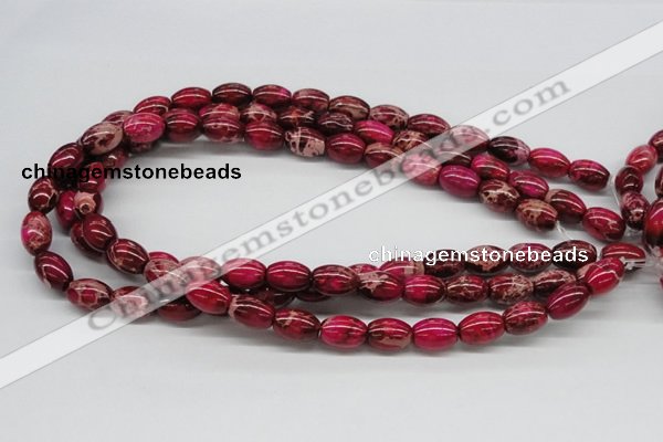 CDI09 16 inches 10*14mm rice dyed imperial jasper beads wholesale