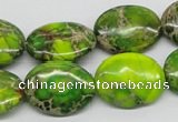CDI100 16 inches 18*25mm oval dyed imperial jasper beads wholesale
