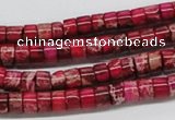 CDI11 16 inches 4*6mm cylinder dyed imperial jasper beads wholesale