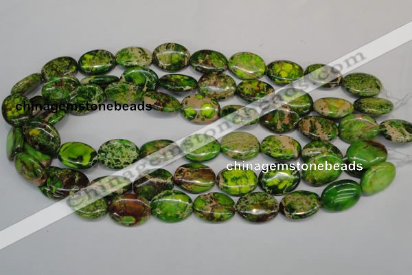 CDI118 15.5 inches 15*20mm oval dyed imperial jasper beads