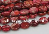 CDI12 16 inches 8*10mm oval dyed imperial jasper beads wholesale