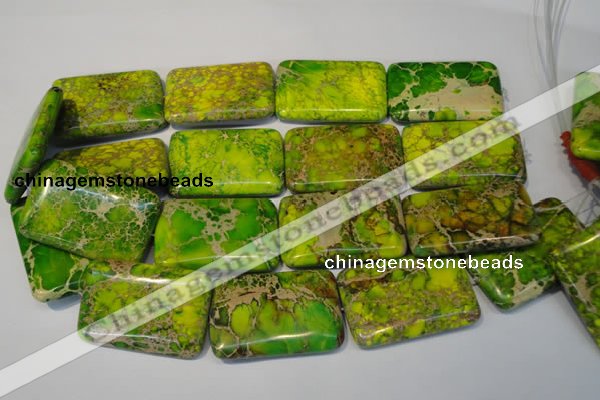 CDI130 15.5 inches 30*45mm rectangle dyed imperial jasper beads