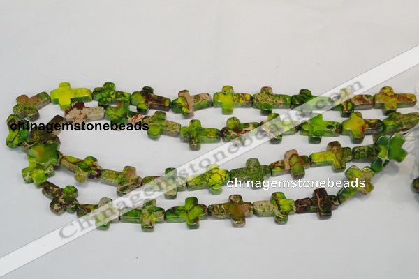 CDI131 15.5 inches 15*20mm cross dyed imperial jasper beads