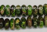 CDI136 15.5 inches 6*14mm rondelle dyed imperial jasper beads