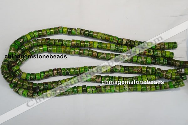 CDI138 15.5 inches 4*8mm heishi dyed imperial jasper beads