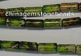 CDI140 15.5 inches 6*12mm tube dyed imperial jasper beads