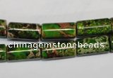 CDI141 15.5 inches 8*17mm tube dyed imperial jasper beads