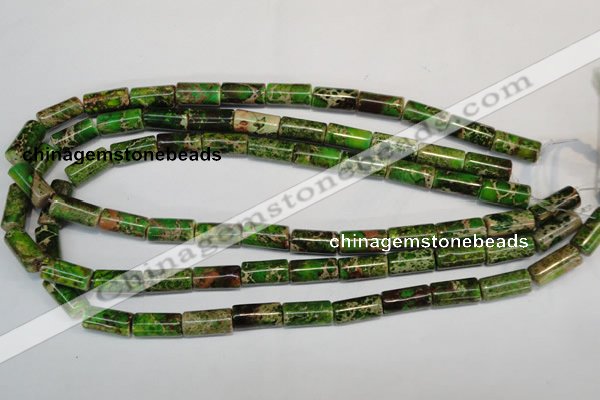 CDI141 15.5 inches 8*17mm tube dyed imperial jasper beads