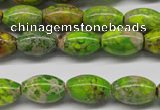 CDI147 15.5 inches 10*15mm rice dyed imperial jasper beads