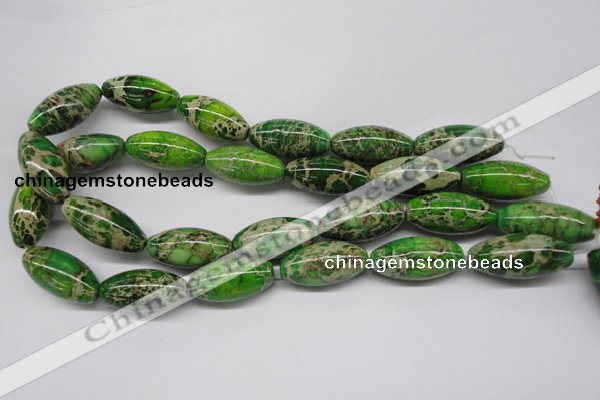 CDI148 15.5 inches 15*30mm rice dyed imperial jasper beads