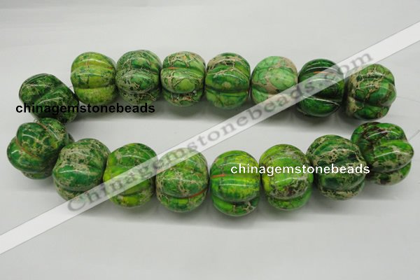 CDI150 15.5 inches 25*34mm pumpkin dyed imperial jasper beads