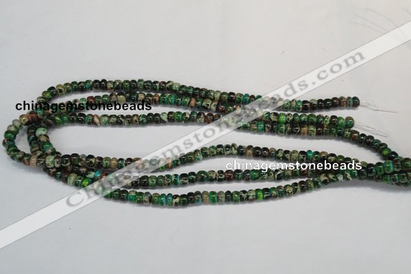 CDI159 15.5 inches 4*6mm rondelle dyed imperial jasper beads