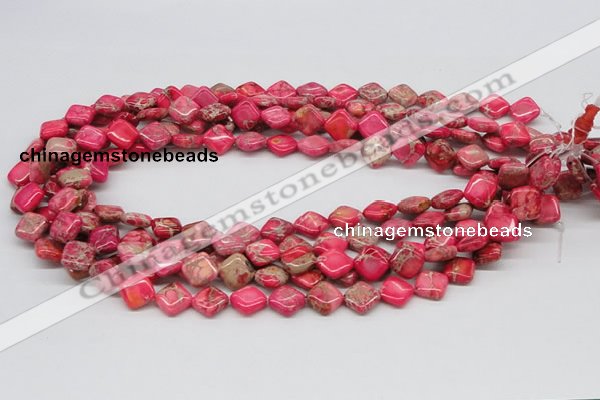 CDI16 16 inches 10*10mm diamond dyed imperial jasper beads wholesale